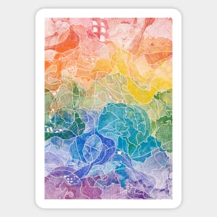 Rainbow Zentangle Sticker